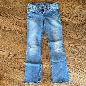 Silver Jeans Low Rise Lola Distressed Bootcut
